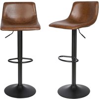 Skecten® Barhocker 2er Set，Barhocker höhenverstellbar mit lehne drehbar Barstuhl Industrial Küchenhocker Retro Bistrohocker Tresenhocker verstellbar von SKECTEN