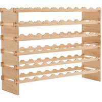 110×30×80,5cm sechs Schichten von 60 Fächern Holz Weinständer große Kapazität einfache Erscheinung Farbe Holz Original von SKECTEN