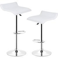 Skecten - 2er set,Barhocker,Barhocker, 360°drehbar, einstellbar mit Fußstütze ,Weiß von SKECTEN