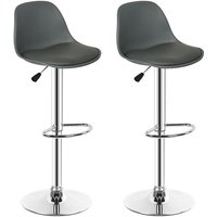 2er set Barhocker Barstuhl ,höhenverstellbar55-75cm, 360° drehbar Kunstleder,Grau 2er set Barhocker Barstuhl ,höhenverstellbar55-75cm, 360° drehbar Kunstleder,Grau von SKECTEN