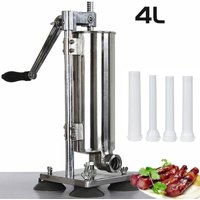 4L Edelstahl Hausgemachte Wurst Stuffer Wurstfüllmaschine Wurstspritze Fleischfüller Maker Fleischfüllgeräte von SKECTEN