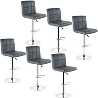Skecten - 6er Set Barhocker Barstuhl Küchenstuhl Drehstuhl höhenverstellbar Grau Skecten - 6er Set Barhocker Barstuhl Küchenstuhl Drehstuhl höhenverstellbar Grau von SKECTEN