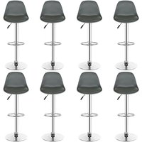 Skecten - 8er set Barhocker Barstuhl Tresenhocker Barsessel höhenverstellbar 360° drehbar Kunstleder,Grau Skecten - 8er set Barhocker Barstuhl Tresenhocker Barsessel höhenverstellbar 360° drehbar Kunstleder,Grau von SKECTEN