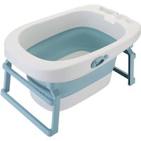 Skecten - Babybadewanne ,Babywanne, Baby, Kunststoff 3 in 1 erweiterbare faltbare Babybadewanne,Blau von SKECTEN