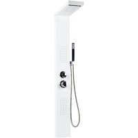Skecten - Duscharmatur Dusche Badarmatur Duschpaneel Duschsäule Regendusche Edelstahl,130x47x15cm(Weiß) von SKECTEN