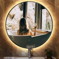 Wandspiegel Rund Badspiegel LED Beleuchtung Spiegel Badezimmerspiegel 60×60cm von SKECTEN
