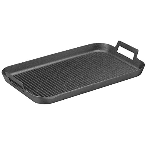 SKEPPSHULT - Grillplatte - Noir - Gusseisen 40 x 25 cm - auf Allen Herdarten einsetzbar von SKEPPSHULT