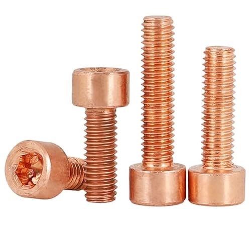 Hält Dinge fest Kupfer-Innensechskantschraube, zylindrischer Kopf, reine Kupferschraube Geeignet für viele Einsatzorte(25mm,M3 (10Pcs)) von SKEPPY