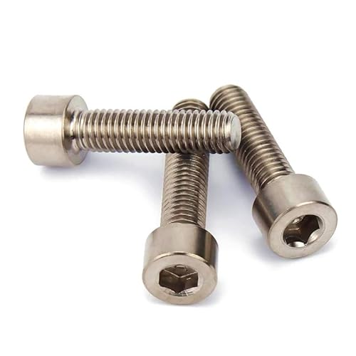 Hält Dinge fest M6 M8 M10 DIN912 Titan GR2 Innensechskantschraube mit Innensechskant Geeignet für viele Einsatzorte(M8X50 5PCS) von SKEPPY