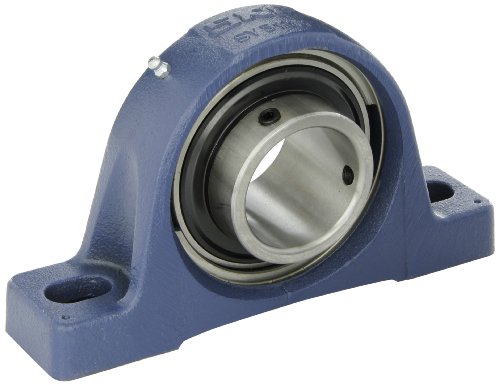 SKF Pillow Block Kugellager, 2 Schrauben, Wirbel Sicherung Halsband, non-expansion Typ, Kontakt Flinger Dichtungen, Gusseisen, metrisches, 50mm Shaft, 57.200mm Base To Center Height, 157mm Bolt Hole Spacing Width, 1 von SKF