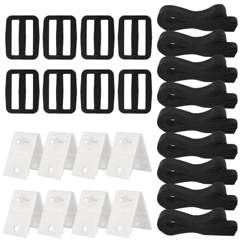 SKIKHN HaltebäNder Poolfolie, 8er Set BefestigungsbäNder und Klammern, Pool Aufroller Aufrollvorrichtung Fahrbar Solarfolie, HaltebäNder für Poolfolie Solarfolie, für Fahrbares Aufrollsystem von SKIKHN