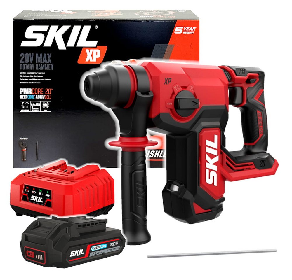 SKIL Akku-Bohrhammer 20V 3851 CC SDS-plus Akku-Bohrhammer 2.2J 1x2.5Ah, (1x Bohrhammer, 1x Bohrhammer) von SKIL