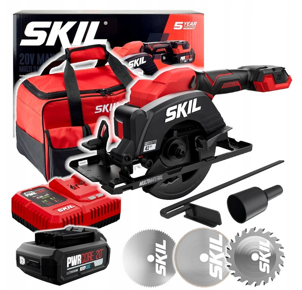 SKIL Akku-Handkreissäge 20V 3540 DA Akku-Universal-Säge (1x2.0Ah Tasche), Akku-Handkreissäge SKIL von SKIL