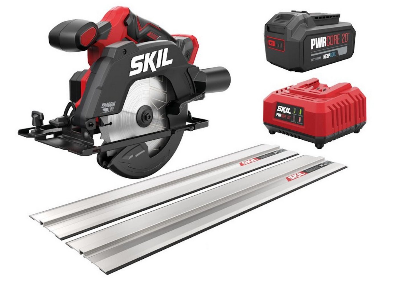 SKIL Akku-Handkreissäge 20V 3551 AB 165mm Akku-Kreissäge + Schiene 1x4.0Ah, Akku-Handkreissäge SKIL von SKIL