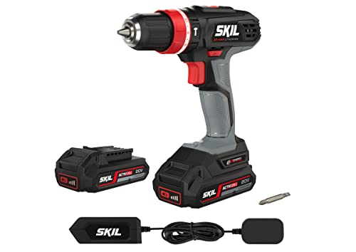 Skil F0152844AC 2844AC (Schlagbohrmaschine/Bohrmaschine mit 2 Akku + Ladegerät, 18 V, Mehrfarbig von SKIL