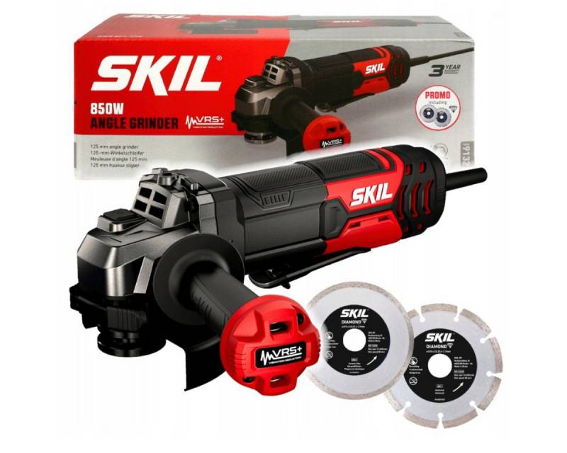 SKIL Winkelschleifer Winkelschleifer 9132 AC 125mm 850W (Karton) + 2x Diamanttrennscheibe von SKIL