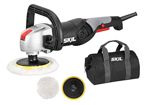 Bosch Home and Garden Masters Polierer 9955 MA (1.300W, 600-3.600 min-1, Ø125 + Ø180 mm Polierteller, 4m Kabel, + 2x Polierhauben, +Tasche), F0159955MA, Schwarz von Bosch Home and Garden
