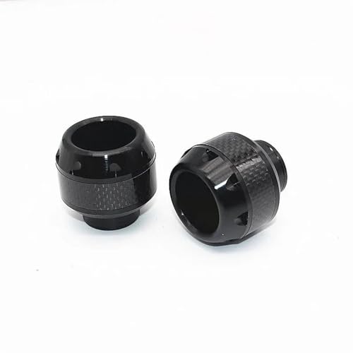 Frame Sliders Sturzschutz 2Pcs Universal Motorräder Fallen Schutz Aluminium Legierung Explosion-Proof Vorderrad Crash Pad Schraube Motorrad Rahmen Slider Sturzpads Motorrad(Schwarz) von SKINII