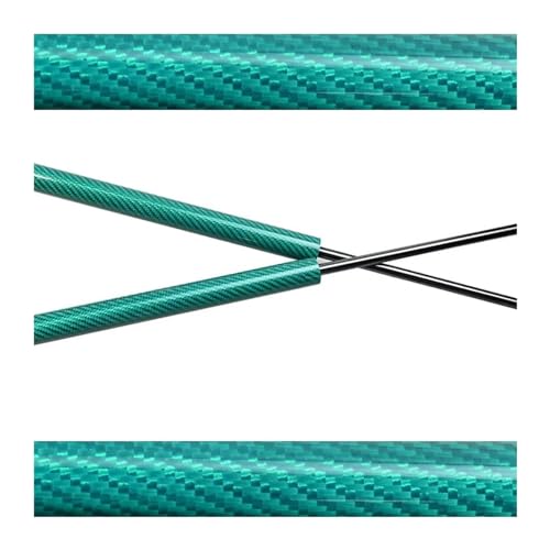 Gasdruckdämpfer Haube Streben Kit Für MG4 EV 2022-2025 Für MG 4 Mulan Front Motorhaube Lift Unterstützung Dämpfer Feder Stoßdämpfer Kolben Prop Stange Gasfeder Dämpfer(Green Carbon Fiber) von SKINII