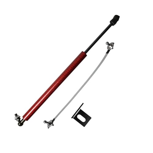 SKINII Gasdruckdämpfer Für Fluence 2009-2018 Fronthaube Motorhaube Gasdruckfeder Lift Unterstützung Stoßdämpfer Feder Ändern Stützstange Arm Bar Gasfeder Dämpfer(Red Carbon Fiber) von SKINII