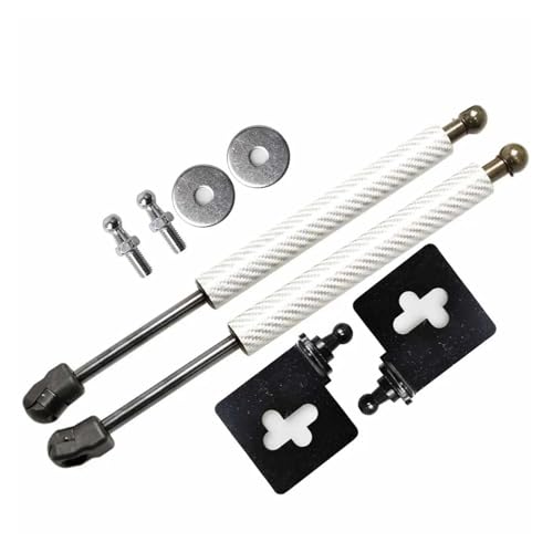 SKINII Gasdruckdämpfer Für Skoda Für Fabia MK1 6Y 1999-2007 Fronthaube Modifizieren Gasfederstreben Hubunterstützung Stoßdämpfer Kolbenstützen Absorber Gasfeder Dämpfer(Silver Carbon Fiber) von SKINII