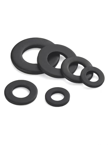 1/100 Stück schwarze Unterlegscheiben M2 M2.5 M3 M4 M5 M6 M8 M10 M12 M14 M16 M18 M20 M22 M27 M30 M33 M36, Unterlegscheiben, Dichtungen for Wasserhahn, Rohr, Wasserschlauch(M10x20x1.5 20pcs) von SKINPA