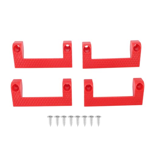 4-teiliger Maßbandhalter, ABS-Werkzeugaufbewahrungshalter, Maßbandclip for Elektrowerkzeuge auf Leitern, Maßbandhalterclip for die Garagenorganisation, einfacher Zugriff(Red) von SKINPA
