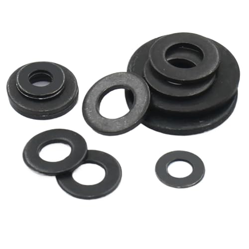 5–50 Stück M2 M2.5 M3 M4 M5 M6 M8 M10 M12 M14 M16 M20 M22 M24 Flache Unterlegscheibe, einfache Dichtungsunterlage for Wasserhahnrohr, Wasserschlauch(M6 (25pcs)) von SKINPA