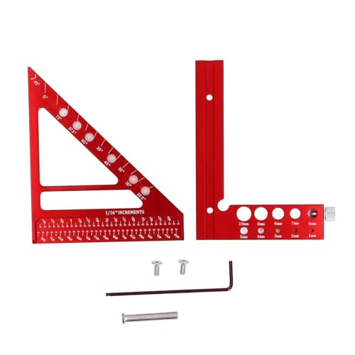 90 Degree Multi Angle Measuring Ruler, 5 Inch 22.5‑90 Aluminum Alloy Woodworking Square Protractor, Miter Triangle 90 Degree Multi Angle Measuring Ruler, 5 Inch 22.5‑90 Aluminum Alloy Woodworking Square Protractor, Miter Triangle von SKINPA