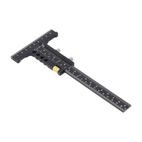 Anreißnadel for die Holzbearbeitung, Markierungslehre mit Gleitlineal, verschiebbares T-Quadrat-Lineal, multifunktionale Markierungslinienlehre aus Aluminiumlegierung Anreißnadel for die Holzbearbeitung, Markierungslehre mit Gleitlineal, verschiebbares T-Quadrat-Lineal, multifunktionale Markierungslinienlehre aus Aluminiumlegierung von SKINPA