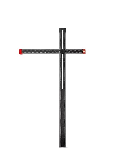 Holzbearbeitungslineal, 2-in-1 verstellbares T-Quadrat, Winkellineal, T-Typ-Markierungslineal, Markierungsmesslineal for die Holzbearbeitung(Black,120CM/47IN) von SKINPA