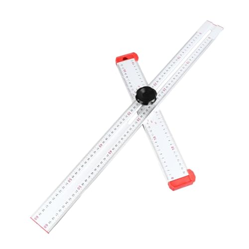 Holzbearbeitungslineal, 2-in-1 verstellbares T-Quadrat, Winkellineal, T-Typ-Markierungslineal, Markierungsmesslineal for die Holzbearbeitung(White,90CM/35IN) von SKINPA