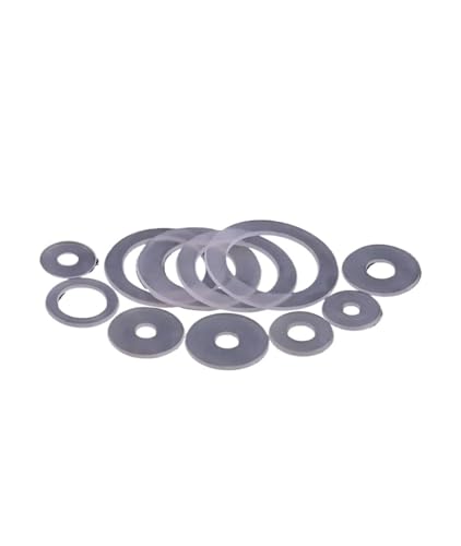 Klare Unterlegscheiben, flache Unterlegscheibe, runde Dichtung, transparente Unterlegscheibe for Wasserhahn, Rohr, Wasserschlauch(M4x8.5x1) von SKINPA