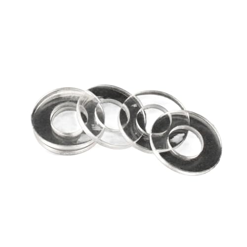 M1.2 M1.4 M1.7 M1.8 M2 M2.5 M3 M4 M5 M6~ M12 Weiche/harte transparente flache Unterlegscheiben Ringdichtung flache Unterlegscheibe for Wasserhahnrohr Wasserschlauch(Hard,M2x5x0.5 x100pcs) von SKINPA