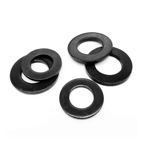 M1.6 M2 M2.5 M3 M3.5 M4 M5 M6 M8 M10 M12 Schwarze Unterlegscheibe, einfacher Dichtungsring for Wasserhahnrohr, Wasserschlauch(50pcs M3) von SKINPA