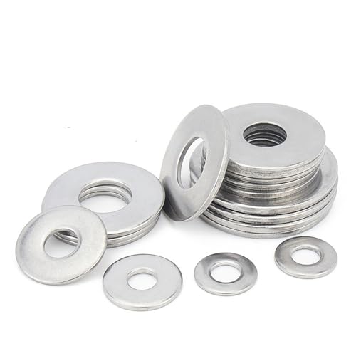 M1.6 M2 M3 M5 M6 M8~M24 Dichtung Ultradünne Schraube Flache Unterlegscheibe Verdickte Meson-Unterlegscheibe for Wasserhahnrohr-Wasserschlauch(M5x10x1 x20pcs) von SKINPA