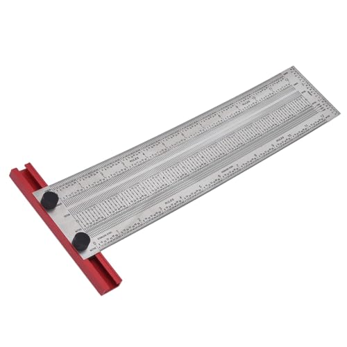 Markierungs-T-Lineal, Anreißlineal aus Edelstahl, Markierungsmesswerkzeug for Tischler, Designer, Architekten, Ingenieure(30.5cm/12 pulgadas) von SKINPA