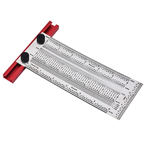 Markierungs-T-Lineal, Anreißlineal aus Edelstahl, Markierungsmesswerkzeug for Tischler, Designer, Architekten, Ingenieure(6 pulgadas) von SKINPA