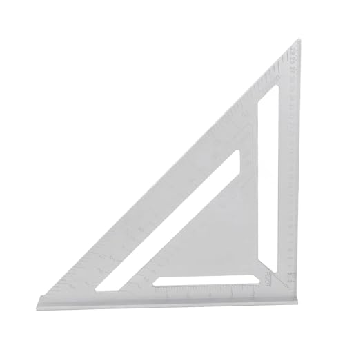 Sparrenwinkel, Multifunktions-45-Grad-Zimmermannswinkel, Dreieckslineal aus Aluminiumlegierung, Zimmermannsdreieck-Winkel-Sparrenwerkzeug(7in) von SKINPA
