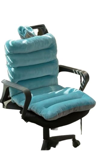 Stuhlkissen, Loungekissen for Terrassenmöbel, einteiliges Sitzkissen for Rückenlehne und Sitzfläche, rutschfeste Unterlage for Schaukelstühle(Blue 1,45 * 100cm) von SKINPA