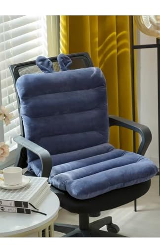 Stuhlkissen, Loungekissen for Terrassenmöbel, einteiliges Sitzkissen for Rückenlehne und Sitzfläche, rutschfeste Unterlage for Schaukelstühle(Blue 2,45 * 85cm) von SKINPA