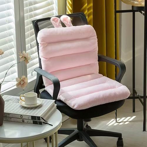 Stuhlkissen, Loungekissen for Terrassenmöbel, einteiliges Sitzkissen for Rückenlehne und Sitzfläche, rutschfeste Unterlage for Schaukelstühle(Pink,45 * 100cm) von SKINPA