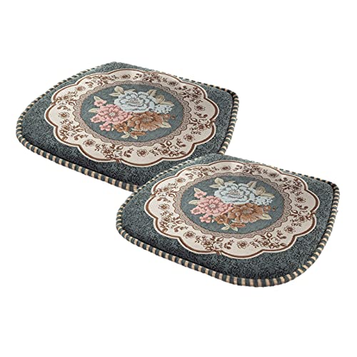 Stuhlkissen for Zuhause und Küche, Sitzkissen, Dickes Esszimmerstuhlkissen mit Rutschfester Krawatte for Zuhause, Büro und Auto(Gray 2,44 cm/17in(2 Pack)) von SKINPA