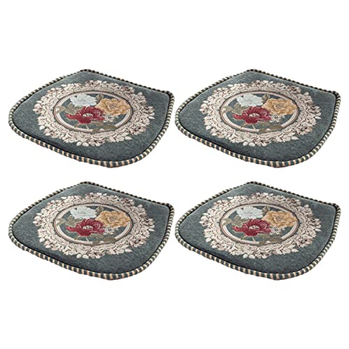 Stuhlkissen for Zuhause und Küche, Sitzkissen, Dickes Esszimmerstuhlkissen mit Rutschfester Krawatte for Zuhause, Büro und Auto(Gray 2,48cm/19in(2 Pack)) von SKINPA