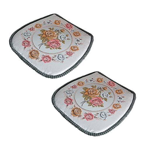 Stuhlkissen for Zuhause und Küche, Sitzkissen, Dickes Esszimmerstuhlkissen mit Rutschfester Krawatte for Zuhause, Büro und Auto(Gray 3,44 cm/17in(2 Pack)) von SKINPA