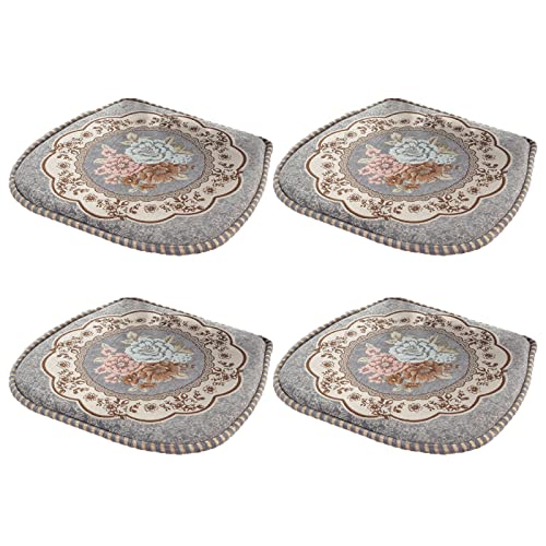 Stuhlkissen for Zuhause und Küche, Sitzkissen, Dickes Esszimmerstuhlkissen mit Rutschfester Krawatte for Zuhause, Büro und Auto(Gray 6,48cm/19in(4 Pack)) von SKINPA