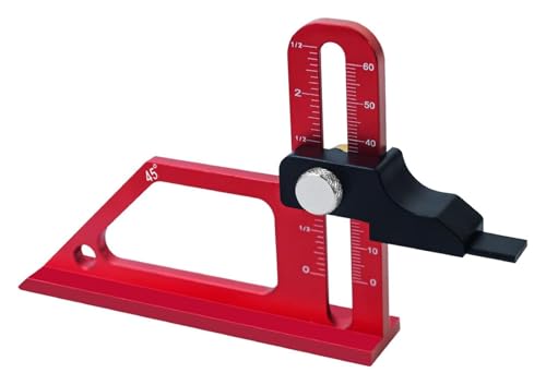 Table Saw Height, 0 to 60mm 45° Multifunctional Depth, Aluminum Alloy Woodworking Tool Setting s Measuring Table Saw Height, 0 to 60mm 45° Multifunctional Depth, Aluminum Alloy Woodworking Tool Setting s Measuring von SKINPA