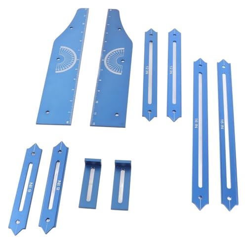 Treppenstufenschablonen-Werkzeug, Treppenmessset, Längen- und Tiefenmesslehre aus Aluminiumlegierung, Treppenmesswerkzeug mit Koffer for Treppen, Setzstufen, Trennwände von SKINPA