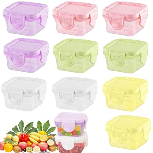10 Stück Vorratsgläser mit Deckel,Kleine Gefrierdosen,Frischhaltedosen,kleine Kunststoffbehälter, Einfrieren behälter,Mehrweg Salatdressing von Marmelade Obst Snacks Gewürze Saucen Behälter 10 Stück Vorratsgläser mit Deckel,Kleine Gefrierdosen,Frischhaltedosen,kleine Kunststoffbehälter, Einfrieren behälter,Mehrweg Salatdressing von Marmelade Obst Snacks Gewürze Saucen Behälter von SKIPTHYBER