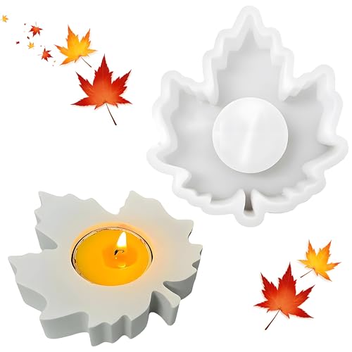 Ahornblatt Kerzen Silikonformen Herbst Gießformen Kerzenformen Silikon Herbstdeko Zum Gießen Wiederverwendbar Silikonform Kerzenhalter Herbst Dekoration Für Erntedankfest Halloween Bastelarbeiten von SKIPTHYBER